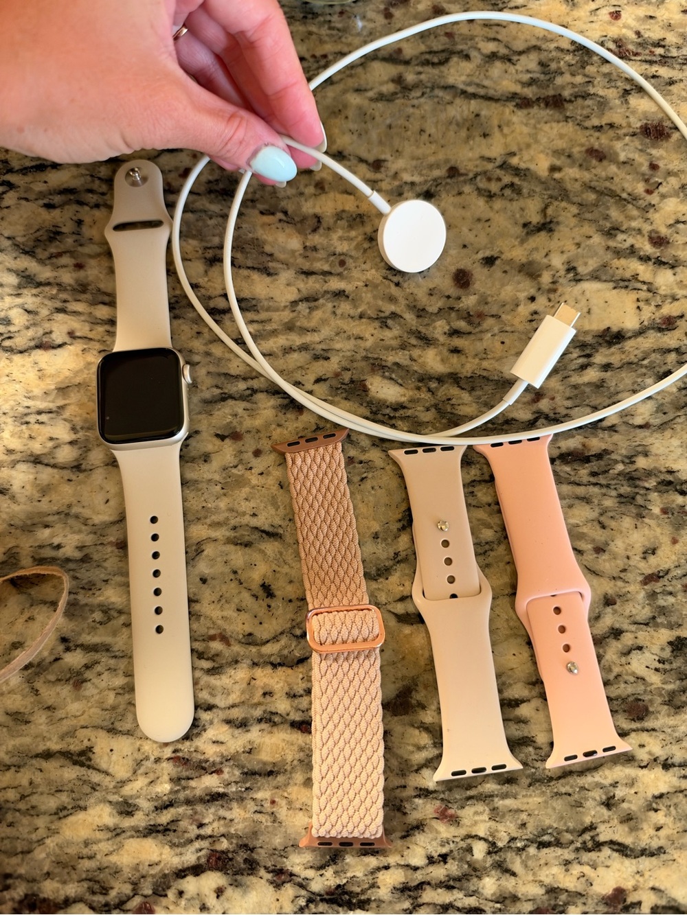 Apple Watch SE with Interchangeable bands and screen protectors